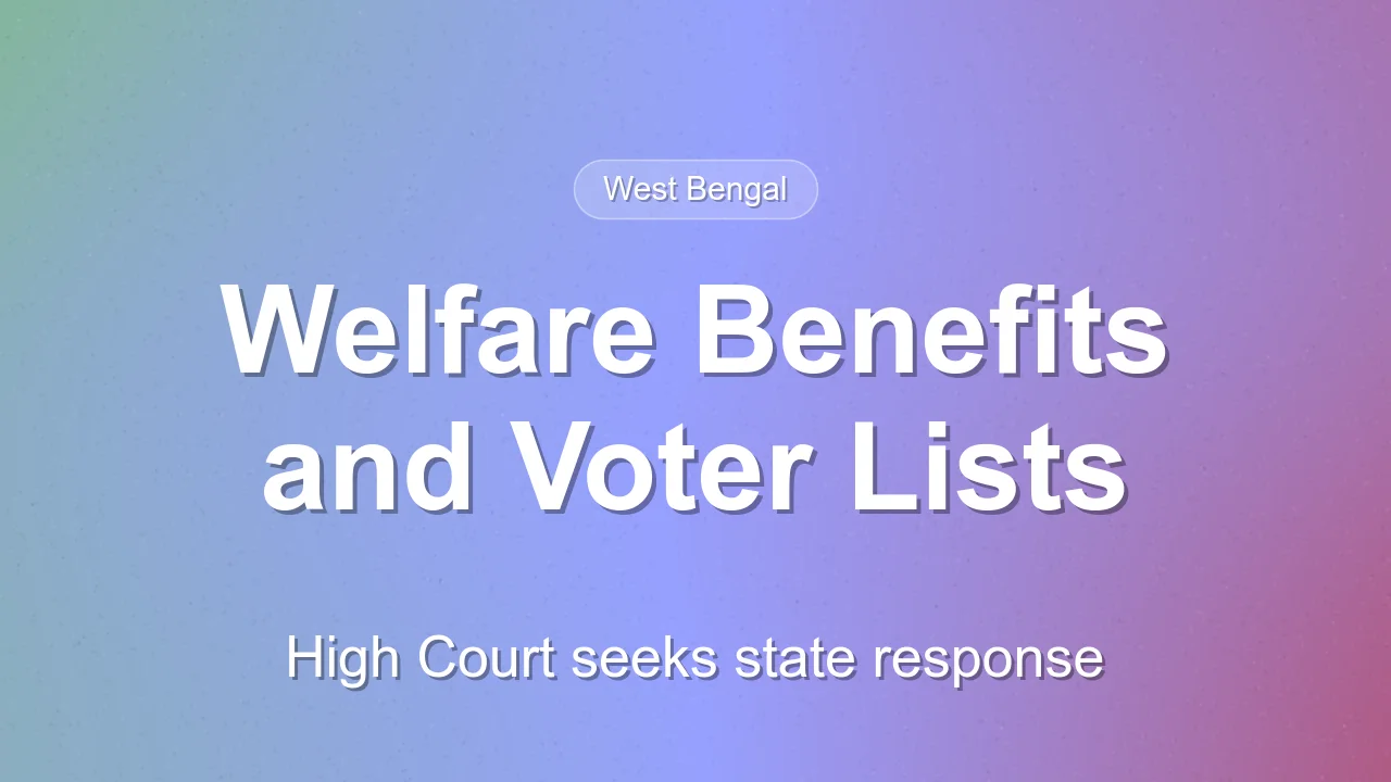 Calcutta High Court Questions Welfare Benefit Denials Linked to Voter Lists