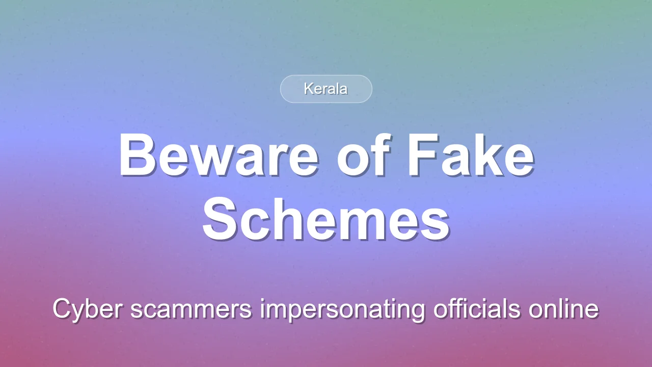 Fake Dhan Dhan Yojana Scam Targets Kerala Residents