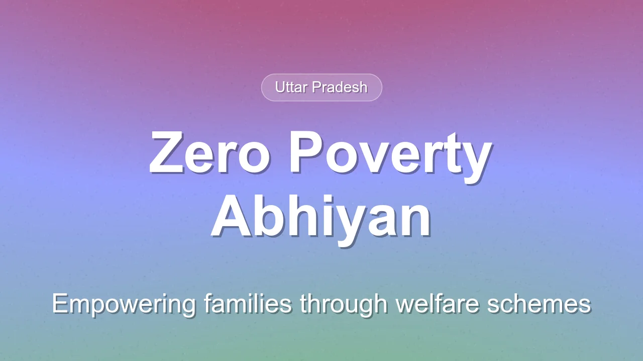 UP Government Prioritizes Zero Poverty Abhiyan for Eligible Families