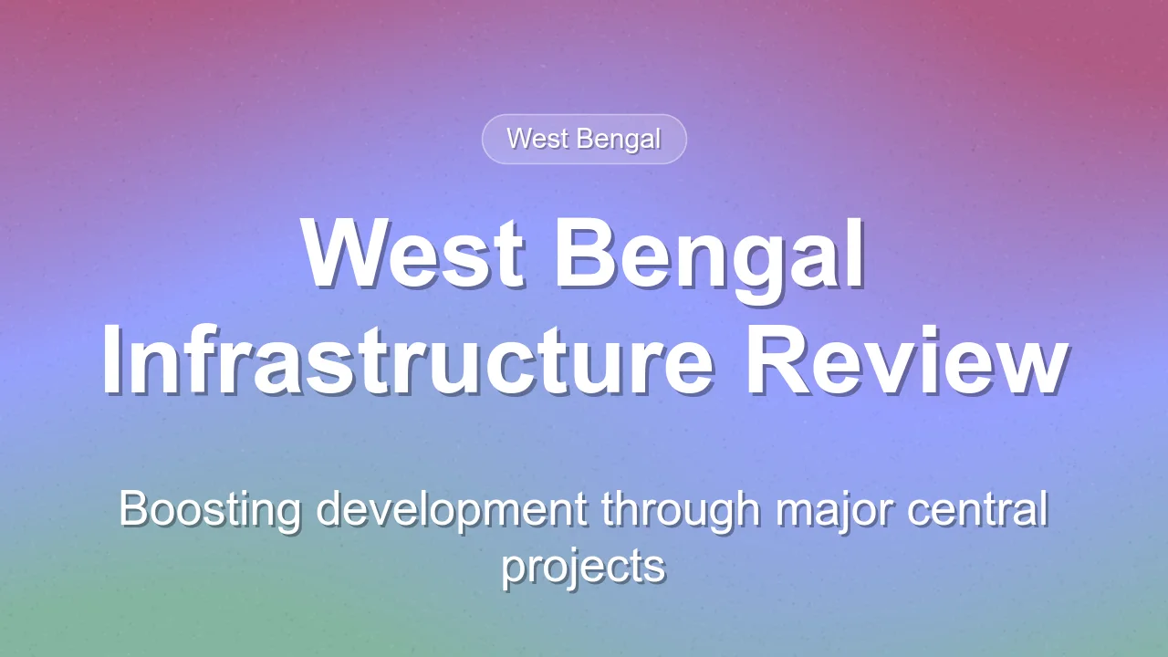 Union Minister Reviews Major Infrastructure Projects in West Bengal
