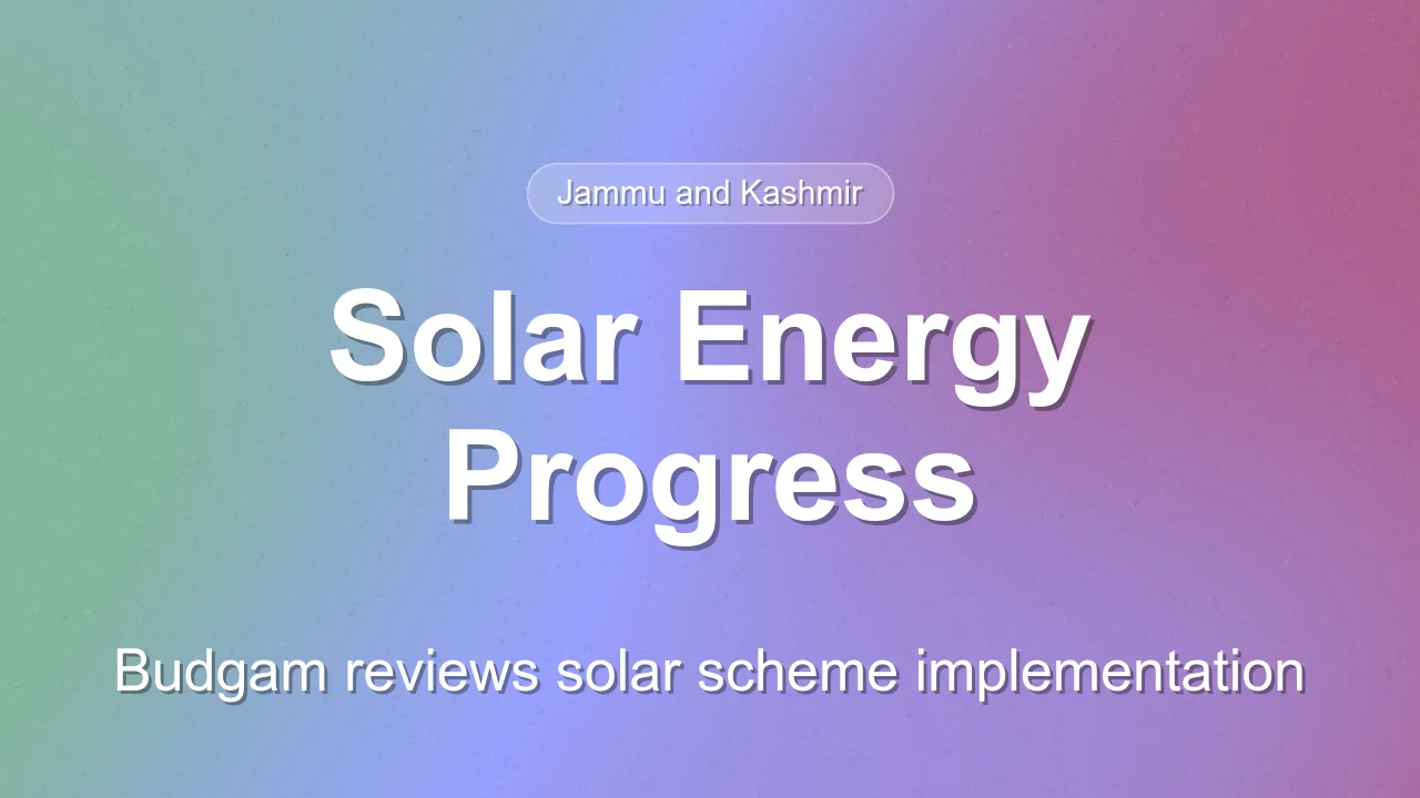 Budgam District Reviews Progress of PM Surya Ghar Muft Bijli Yojana