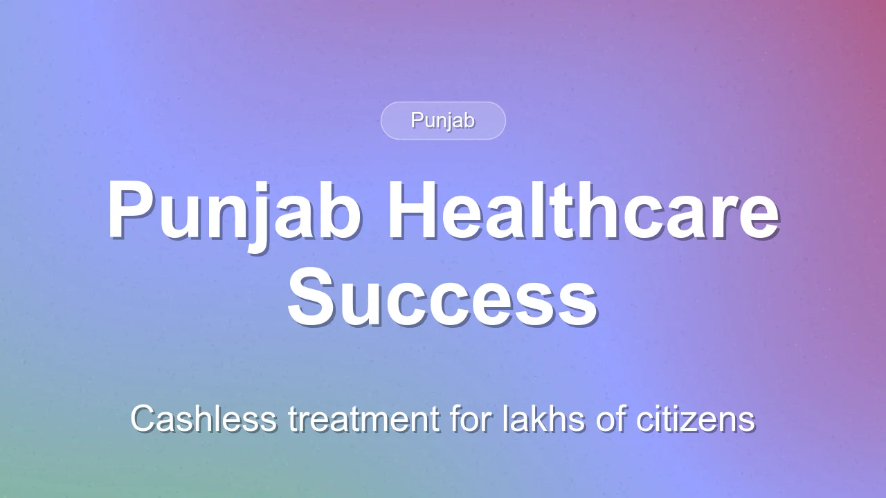 Punjab's Mukhyamantri Sehat Yojana Provides Massive Healthcare Relief