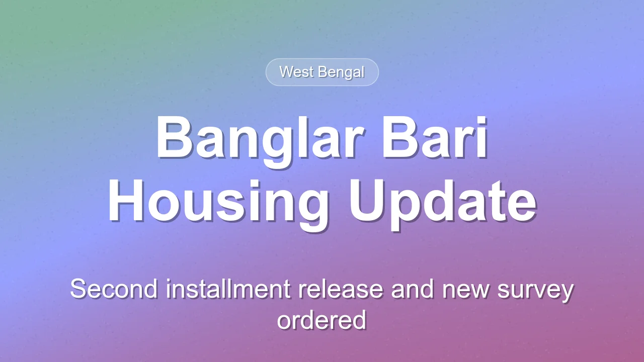 West Bengal Government to Release Second Tranche of Banglar Bari Funds