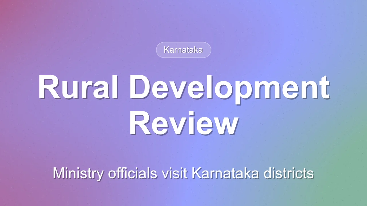 Rural Development Ministry Reviews Karnataka Schemes