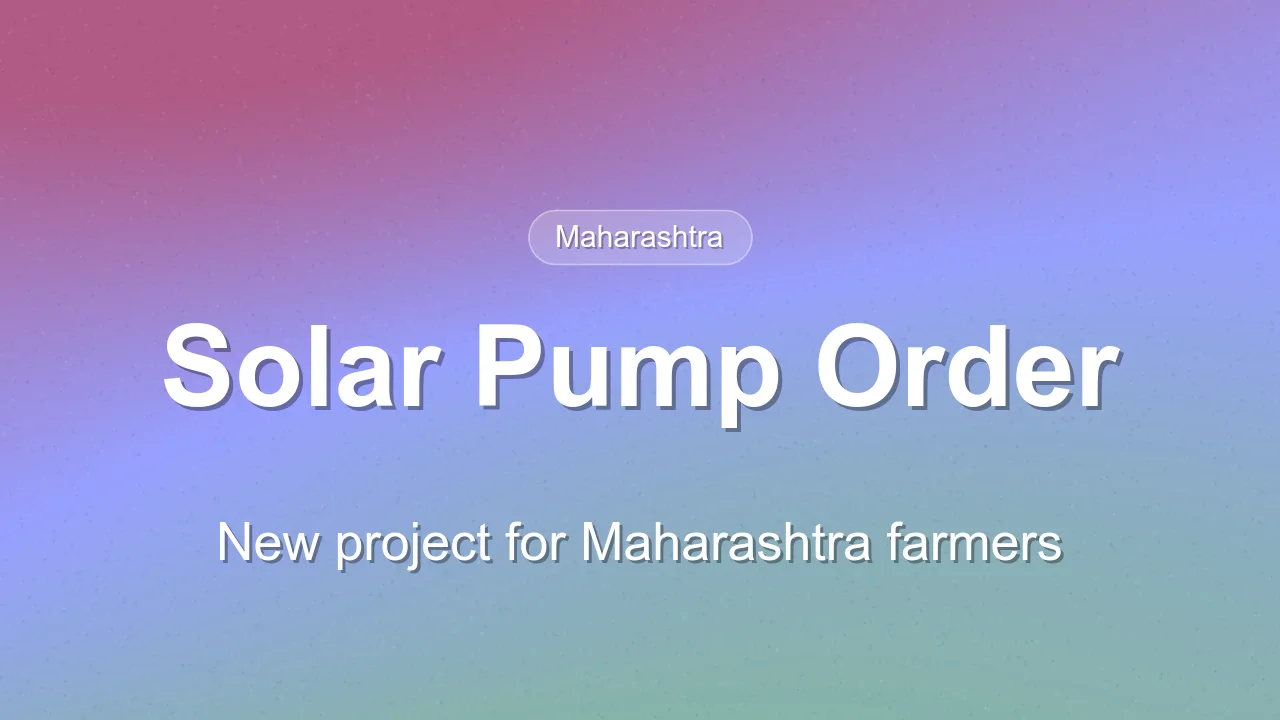 Oswal Pumps Secures Major Solar Order for Maharashtra Farmers