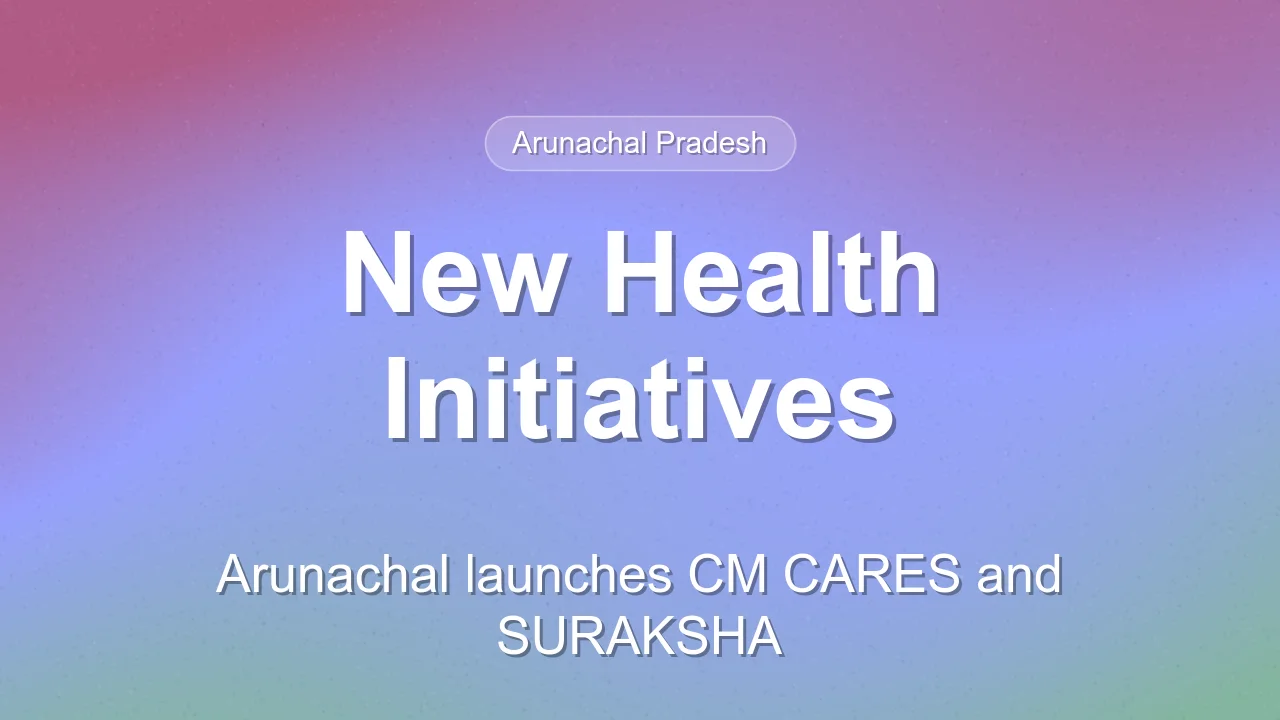 Arunachal Pradesh Launches CM CARES and Mission SURAKSHA for Better Healthcare