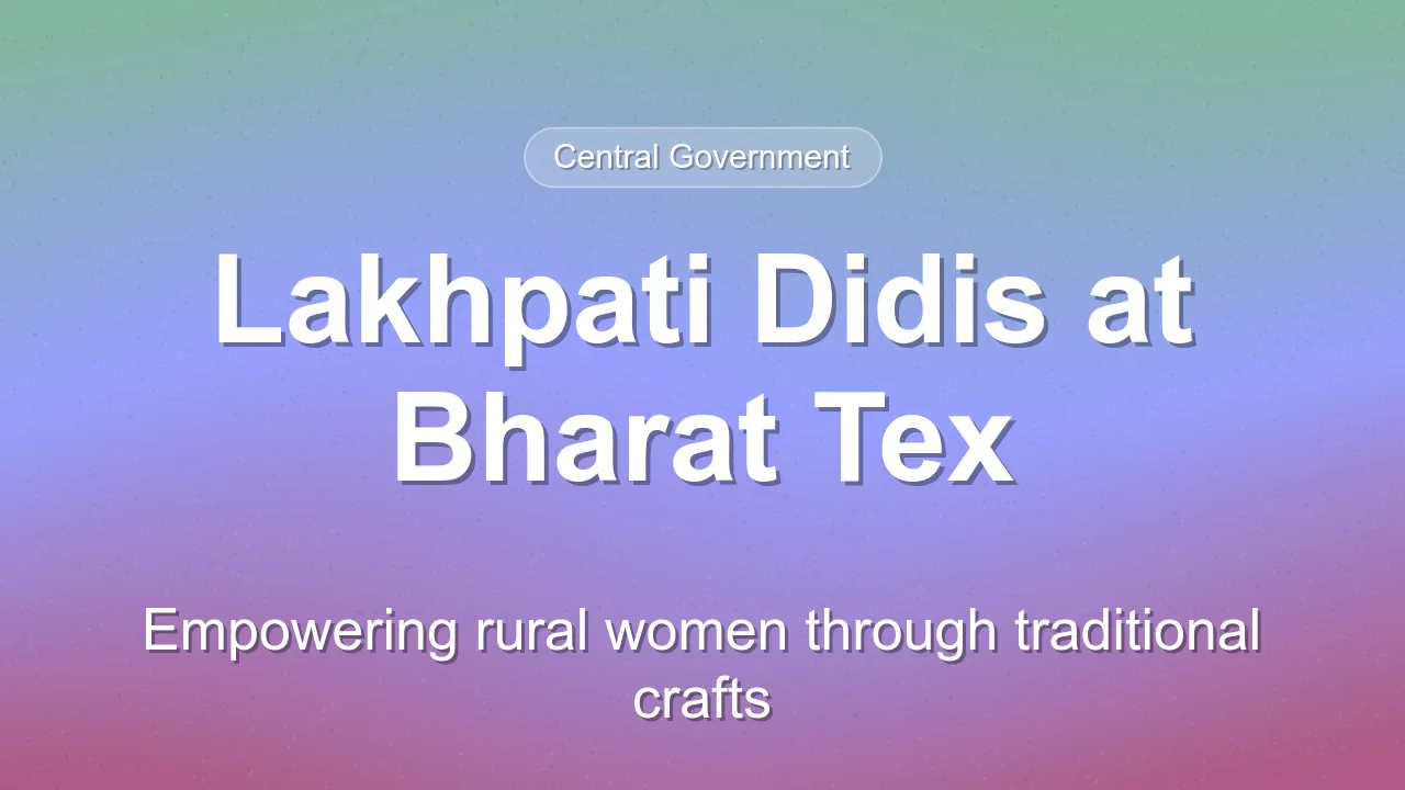 Lakhpati Didis Display Rural Craftsmanship at Bharat Tex 2026