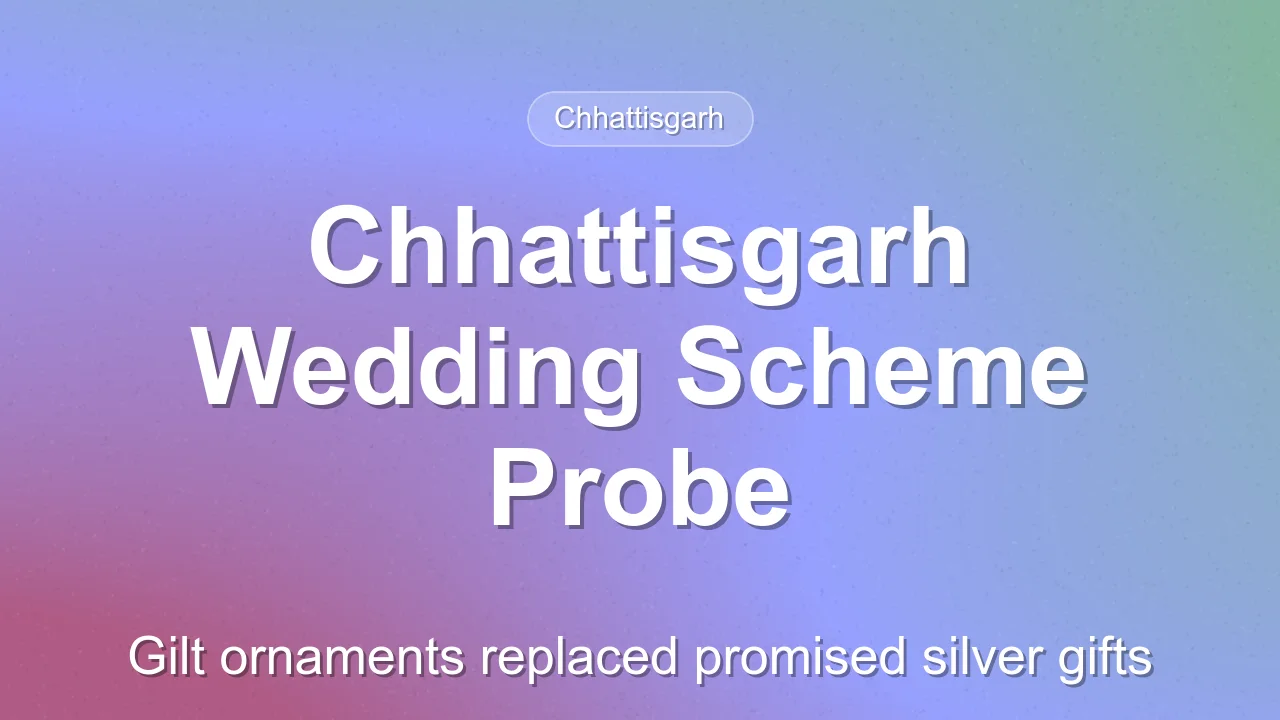 Probe Confirms Gilt Mangalsutras Distributed in Chhattisgarh Mass Wedding
