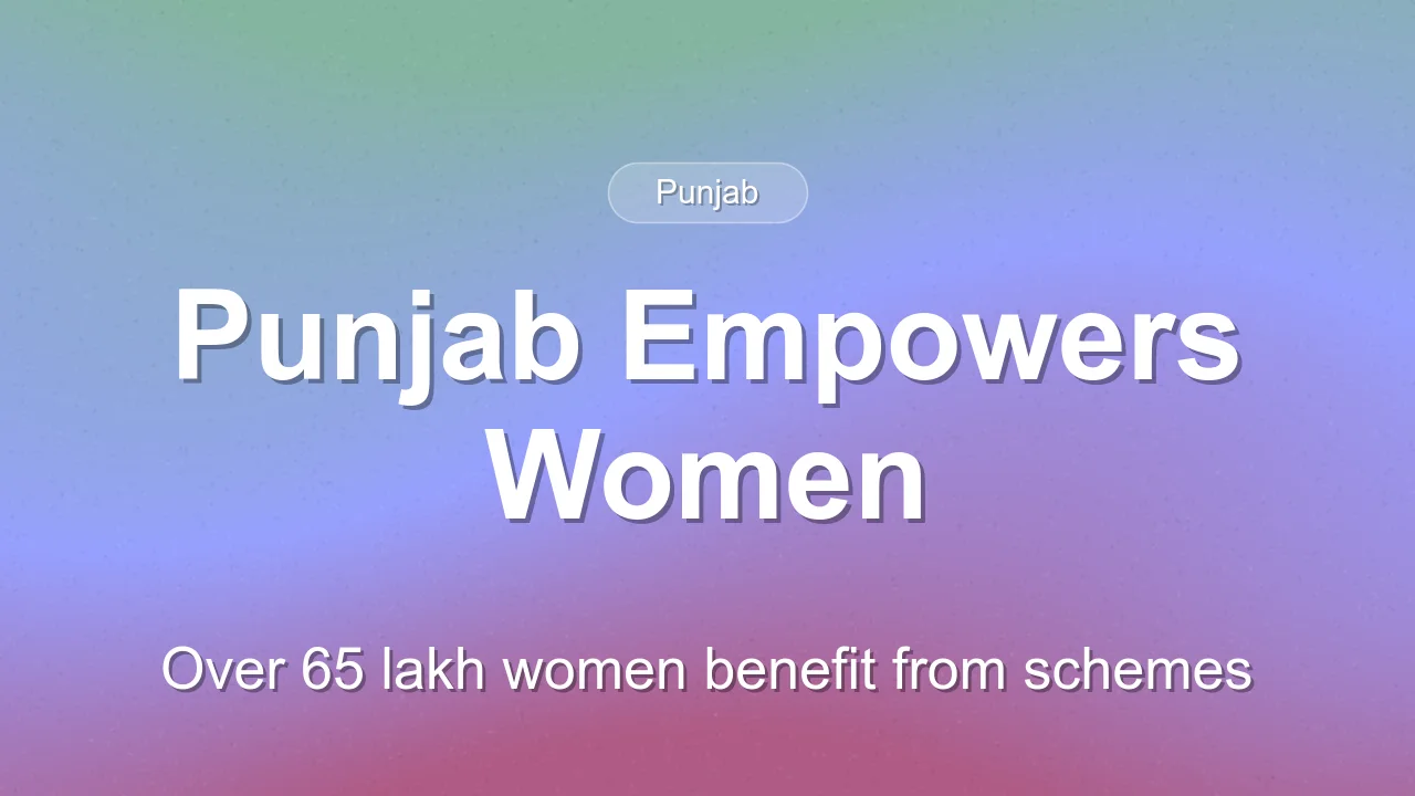 Punjab Women Empowerment Schemes Benefit 65 Lakh Beneficiaries