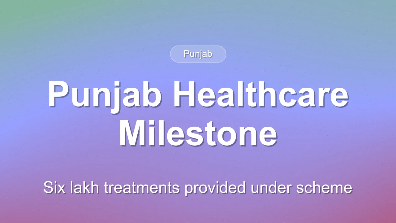 Punjab Mukh Mantri Sehat Yojana Crosses Six Lakh Treatments