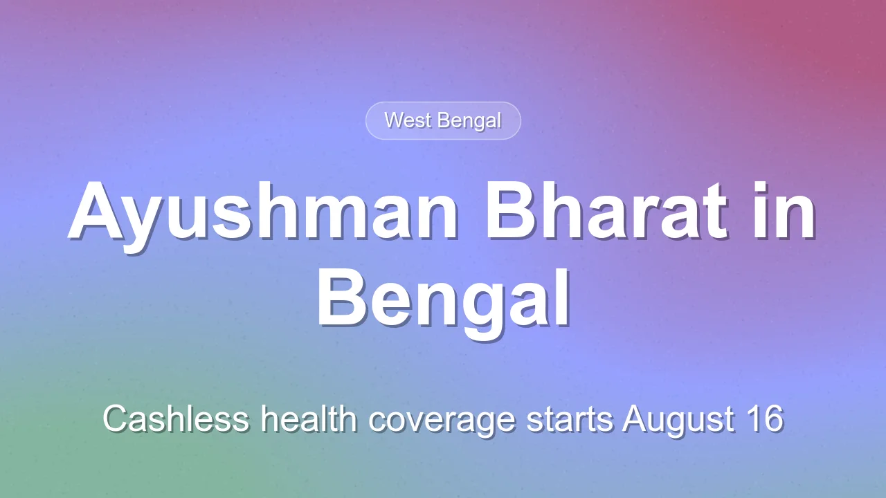 West Bengal to Implement Ayushman Bharat Scheme from August 16