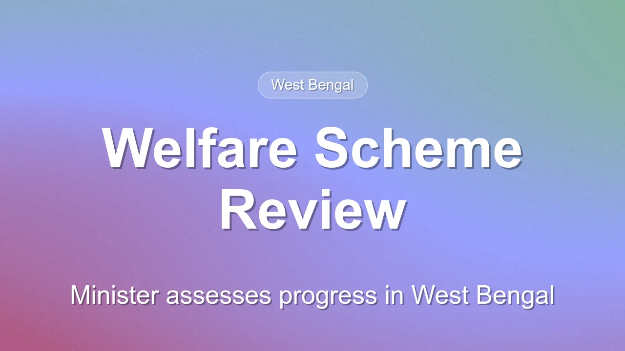 Union Minister Reviews Women and Child Development Schemes in West Bengal