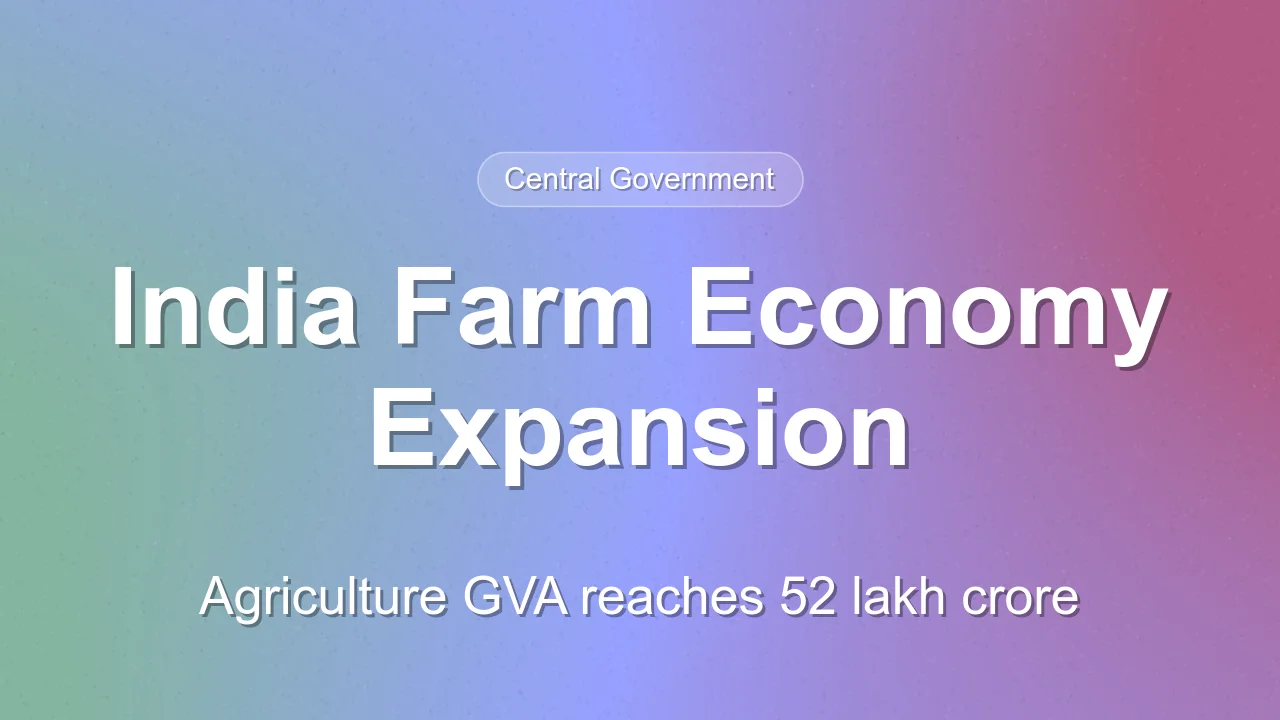 India Farm Economy Growth and Agriculture GVA Update