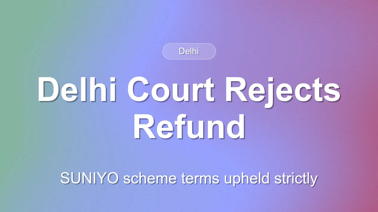 Delhi High Court Denies 8 Crore Property Tax Refund Under SUNIYO Scheme