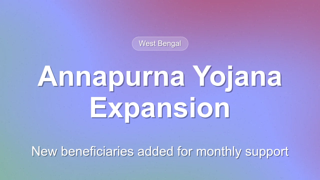Annapurna Yojana Expands Coverage for Kisan and Divyang Beneficiaries