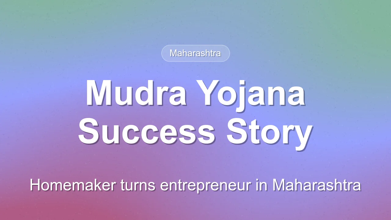 Maharashtra woman finds success with Mudra Yojana loan