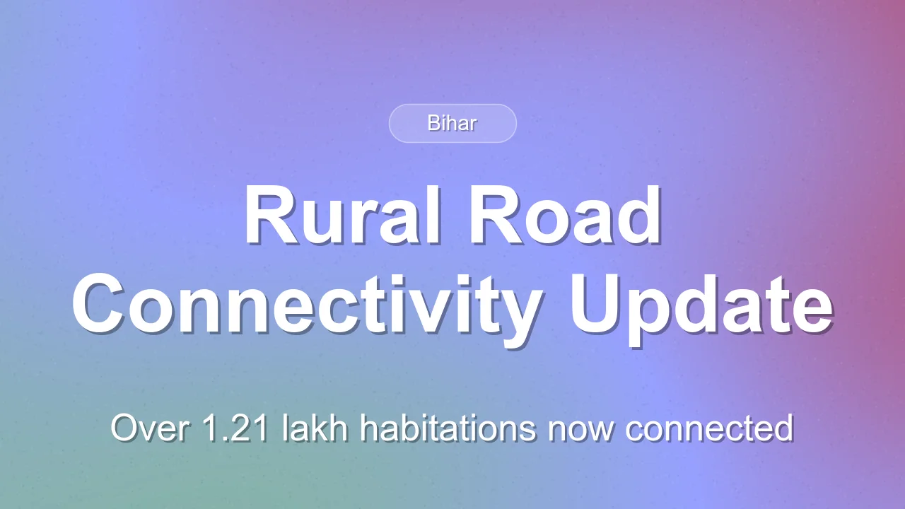 Rural Road Connectivity Progress in Bihar