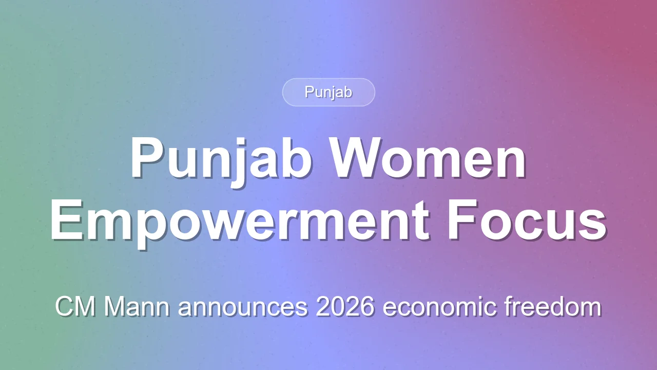 Punjab CM Announces 2026 as Year of Women Economic Freedom