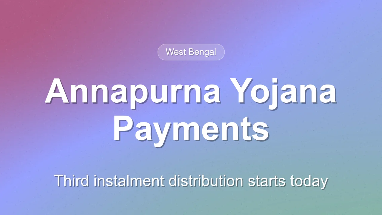 Annapurna Yojana Third Instalment Disbursement Begins