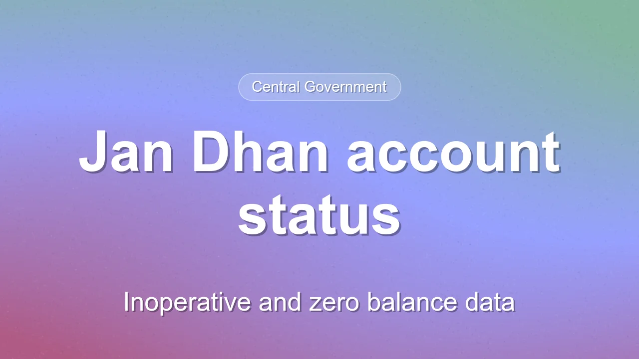 15.36 crore Jan Dhan accounts inoperative, 5.72 crore have zero balance