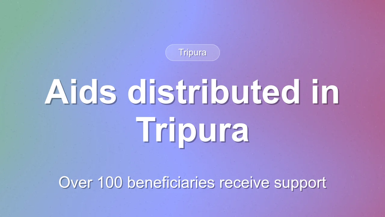 Over 100 senior citizens and Divyangjan receive aids in Tripura