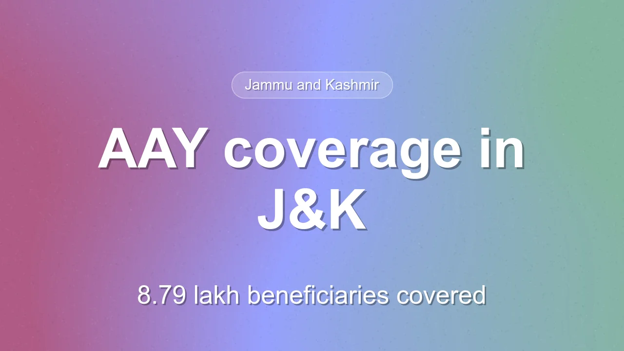 Antyodaya Anna Yojana covers 8.79 lakh beneficiaries in Jammu and Kashmir