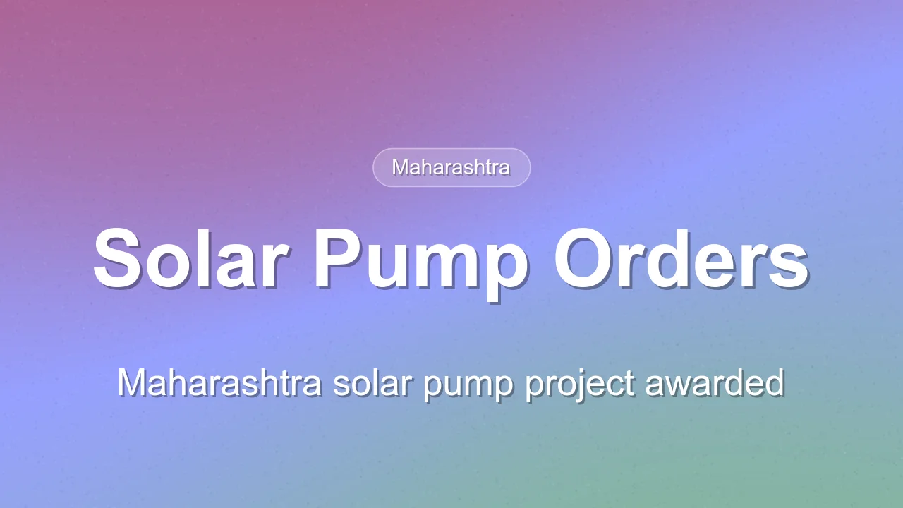 RMC Switchgears secures ₹14.98 crore order for solar pumps in Maharashtra