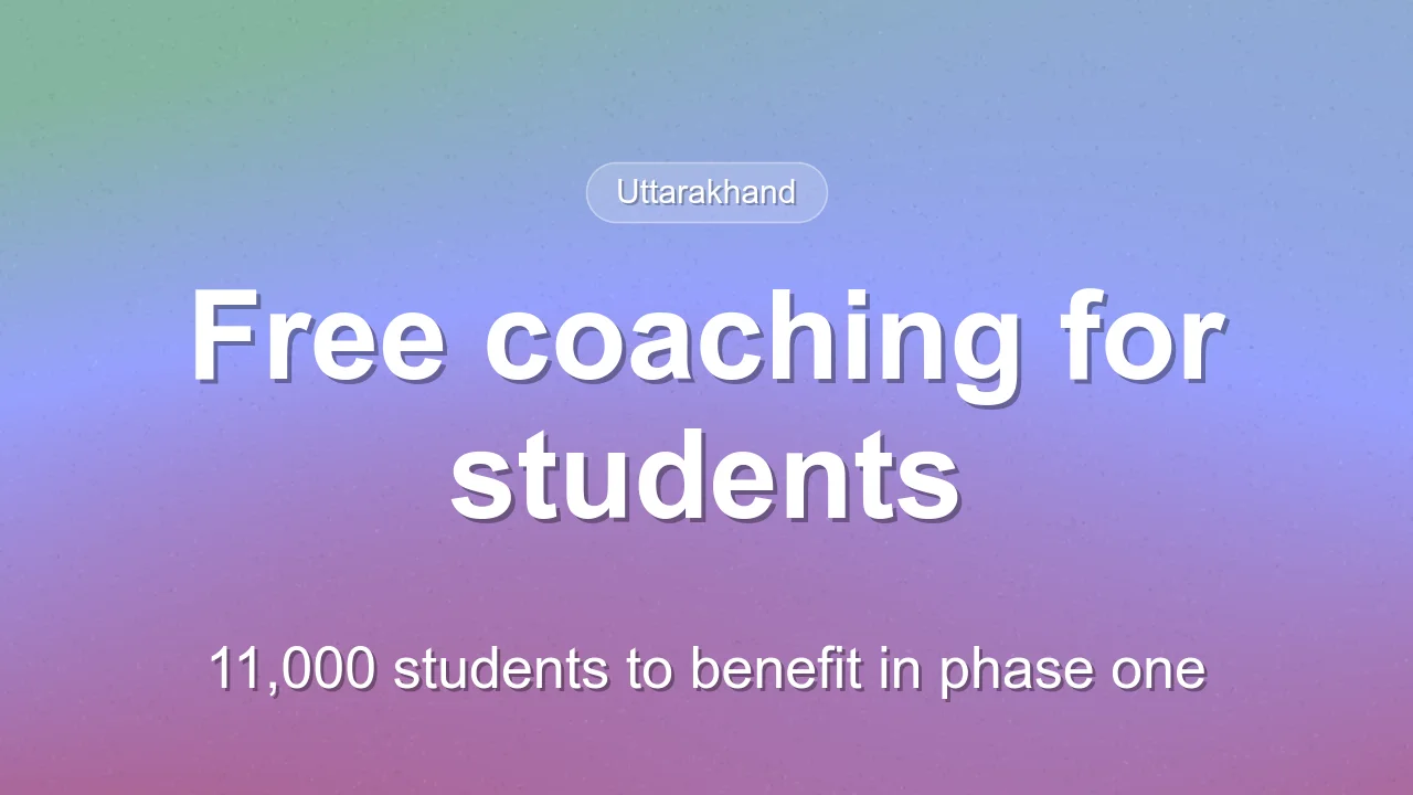 Uttarakhand launches Mukhyamantri Yuva Bhavishya Nirman Yojana for 11,000 students
