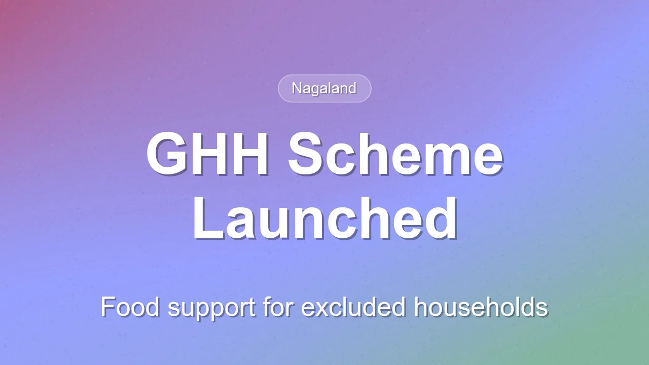 Nagaland launches General Household Scheme for 1,21,238 households