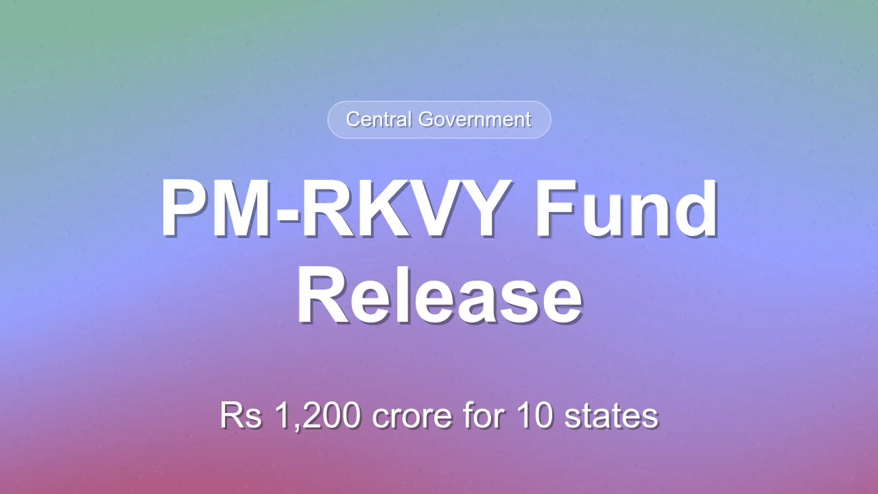 Centre sanctions Rs 1,200 crore under PM-RKVY for 10 states