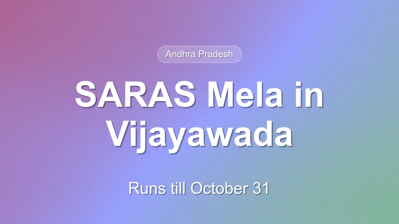 First National SARAS Mela outside Delhi-NCR runs in Vijayawada till October 31