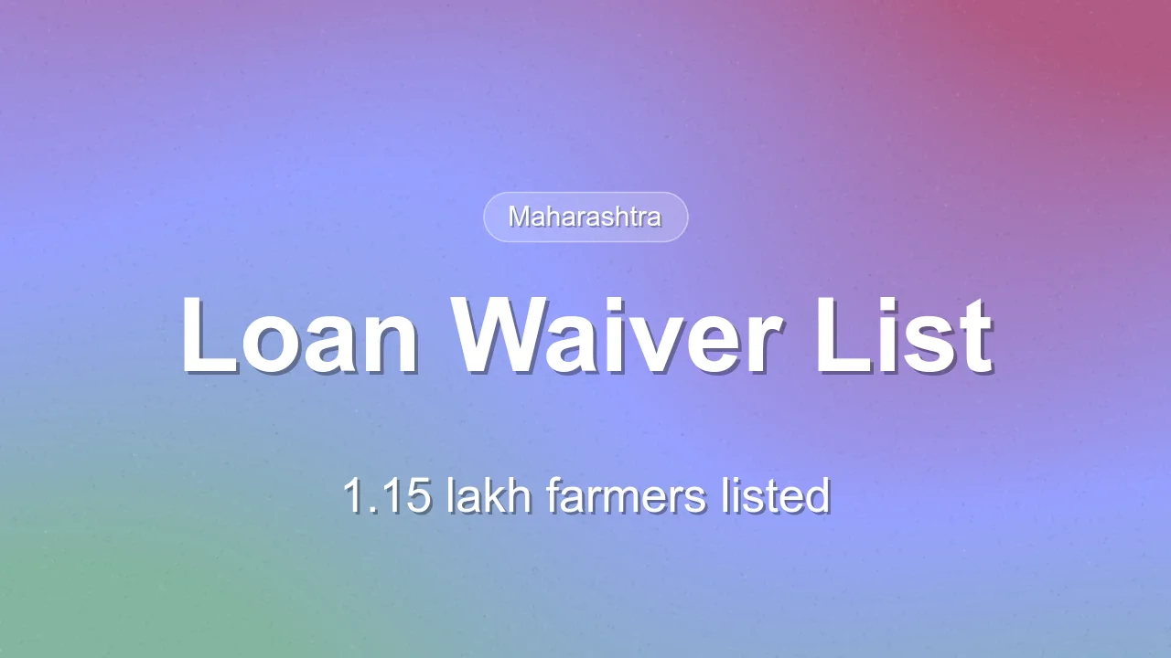 Maharashtra publishes loan-waiver list for 1.15 lakh farmers