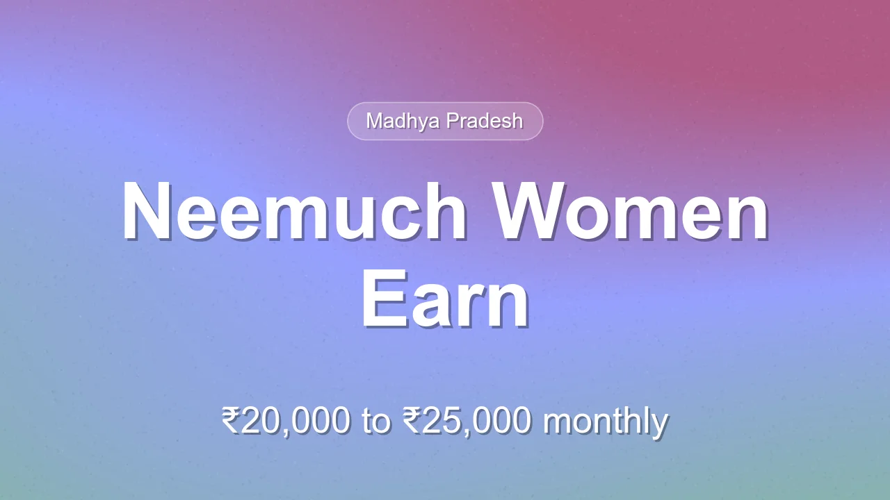 Neemuch SHG member earns ₹20,000 to ₹25,000 a month