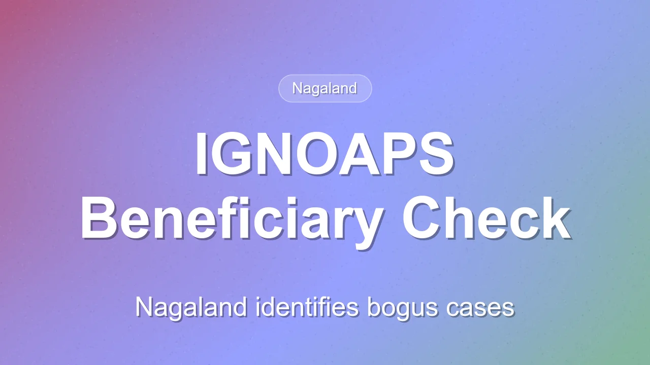 Nagaland identifies bogus beneficiaries under IGNOAPS scheme