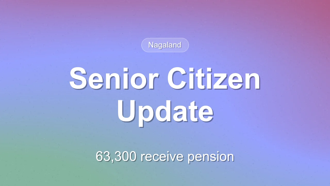 Nagaland identifies 63,300 senior citizens receiving old age pension
